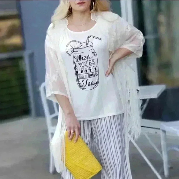 Cream Lace Kimono - Picture 7 of 12